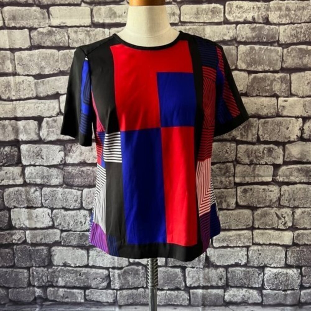 Vince Camuto Color Block Top Size Small